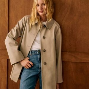 Sezane Beige Trench Coat NWT Size 2